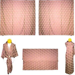 NWT Double Sided Silk Scarf 52"x52" Large Square Shawl Wrap 3006